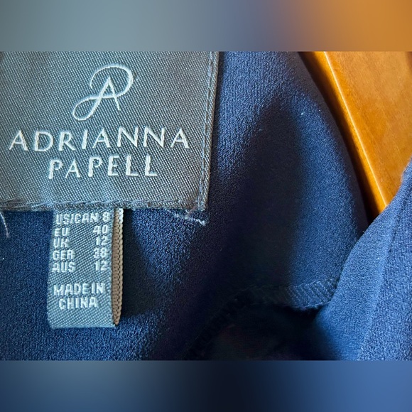 Adrianna Papell Navy Midi Dress - Picture 4 of 8